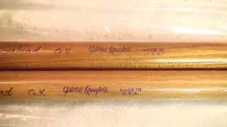 Drum Sticks Of Buddy RichGene KrupaJoe MorelloArt Blakeyand Others Ken Loomer Collection [upl. by Enirehtacyram249]