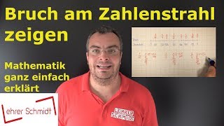 Bruch am Zahlenstrahl zeigen  Mathematik ganz einfach erklärt  Lehrerschmidt [upl. by Boykins]