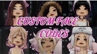 CUSTOM FACE CODES RH DANCE STUDIO FACE DECAL CODES ROBLOX PART 1 [upl. by Aleahc]