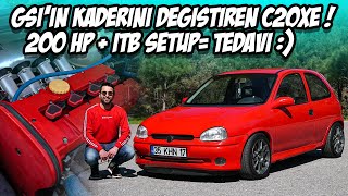 200 HP C20XE Opel Corsa B GSi  ALMAN K20si  Efsane İTB Sesi  Gazlama  100200 KM  Modifiyeli [upl. by Merri]