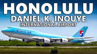 HAWAII PLANE SPOTTING Honolulu Daniel K Inouye International Airport 4K [upl. by Ecilayram]