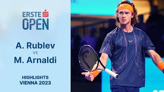 Andrey Rublev vs Matteo Arnaldi R16 Highlights  Vienna Open 2023 ATP500 Gameplay [upl. by Aita]