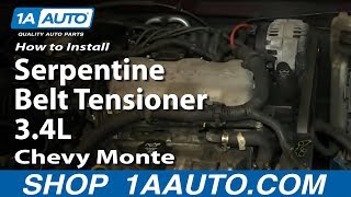 How to Replace Serpentine Belt Tensioner 9505 Chevy Monte Carlo [upl. by Nwahsed]