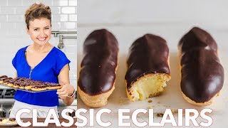 How To Make Classic Eclairs Recipe  Chocolate Ganache [upl. by Willey469]