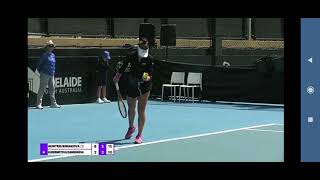 WTA Adelaide DoublesSiniakova Hunter Vs Kundermetova Samsonova match [upl. by Asilehc]