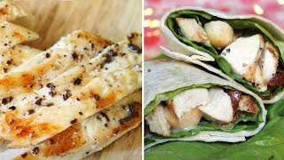 WRAP DE POLLO A LA PLANCHA CON ENSALADA CÉSAR  RECETA FÁCIL Y RÁPIDA [upl. by Marcelline]