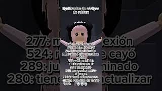 significado de los códigos de Roblox roblox edit juegaroblox [upl. by Anemolif89]