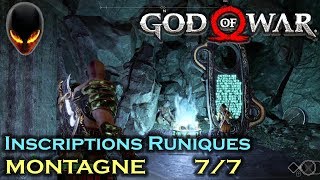 GOD OF WAR Inscriptions Runiques  MONTAGNE Midgard 77 [upl. by Nuhsyar]