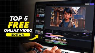 Top 5 FREE Video Editing Software Online with NO Watermark 2024 [upl. by Narud]