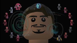 All Tony Stark Iron Man SuitUp Animations in LEGO Marvel Videogames [upl. by Eugilegna165]