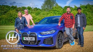 BMW i4 M50 Team Test  Fifth Gear [upl. by Nehepts]