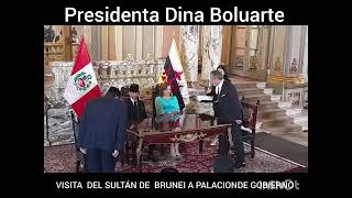 Sultán de Brunei y Presidenta Dina Boluarte firman documento [upl. by Juno455]