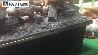 ENTU 3D Water Steam Electric Fireplace With Fake Wood Use Guide [upl. by Irolav681]