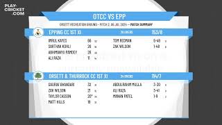 Orsett amp Thurrock CC 1st XI v Epping CC 1st XI [upl. by Gereld]