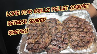 LSG Pellet Cabinet Smoker Reverse Seared Ribeye Steak  SDSBBQ [upl. by Tnarb]