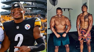 All About Pittsburgh Steelers Quarterback Justin Fields Parents Ivant Pablo Fields and Gina Tobey [upl. by Mccollum]