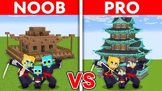 NOOB vs PRO NINJA FAMILY Build Challenge in Minecraft [upl. by Dempsey641]