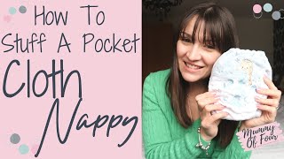 HOW TO STUFF POCKET NAPPIES  CLOTH NAPPY TUTORIAL  HOW TO USE REUSABLE DIAPERS  REAL NAPPY DEMO [upl. by Wolcott]