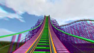 3D Rollercoaster Ultraviolet 3D Anaglyph for phonestabletsnon3D TVs [upl. by Charters]