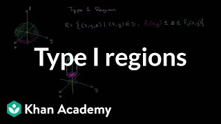 Type I regions in three dimensions  Divergence theorem  Multivariable Calculus  Khan Academy [upl. by Ahsemit126]