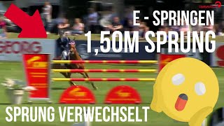 Unglaublich  E  Springen mit 150m Sprung  Para  Reiterin verwechselt Sprung [upl. by Tnelc901]