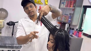 How to face framing layers haircut  front to back full layer haircut  Rohit haircut tutorial [upl. by Bain]