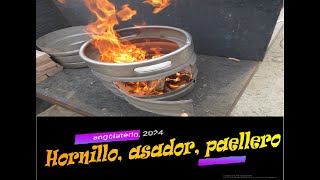 Hornillo paellero fogón horno barbacoa asador todo en uno [upl. by Allez]