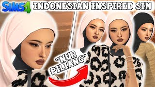 Indonesian Inspired Sim quotNur Piliangquot  Sims 4 CAS  CC Folder amp Sim Download [upl. by Williamson]