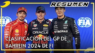 RESUMEN de la CLASIFICACIÓN del VIERNES del GP de BAHREIN 2024 de F1 [upl. by Manas]