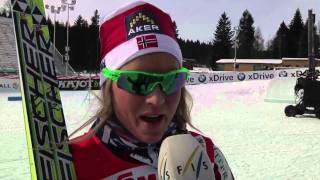 Therese Johaug speaks about classical mass start in Nove Mesto [upl. by Tasia644]