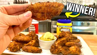 SUPER Crispy Wings With One SECRET Ingredient  Crispy Chicken Wing Recipe [upl. by Eehsar]