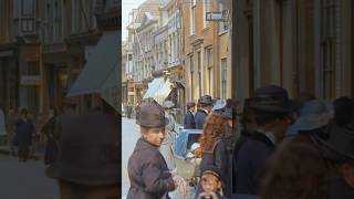 Shopping in Amersfoort Netherlands in the 1920s  Restored Footage [upl. by Hnahk]