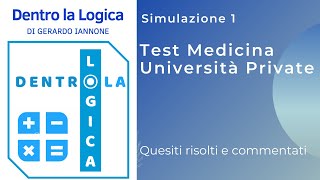 Correzione della Simulazione Test Medicina Private Cattolica San Raffaele Campus Biomedico [upl. by Grindle730]