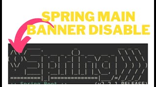 Disable Spring Boot Banner at Startup  Spring Boot [upl. by Enilehcim88]