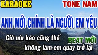 Karaoke Anh Mới Chính Là Người Em Yêu Tone Nam  Karaoke Beat  84 [upl. by Dibbell]