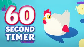 60 Second Timer for Kids  1 Minute Countdown  Twinkl kids tv [upl. by Orlan]