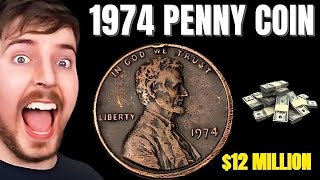 RARE 1974 LINCOLN PENNY COIN WORTH OVER 12 MILLION PENNIES WORTH MONEY [upl. by Aik]