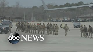 Fort Bragg soldiers among 1st US troops headed to Eastern Europe [upl. by Ydahs]