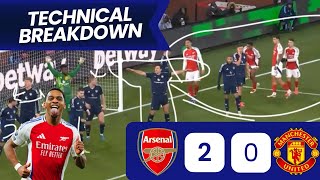 Simple Corners Win The Game Arsenal 2 Manchester United 0 Analysis [upl. by Nosahc]