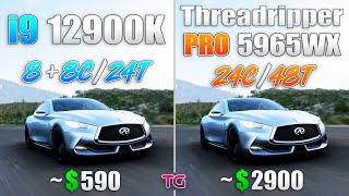 Threadripper PRO 5965WX vs Core i9 12900K  Test in 10 Games [upl. by Annanhoj858]