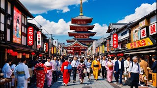 TOKYO  Walkthrough in asakusa neighborhood day walk 4k [upl. by Neyud583]