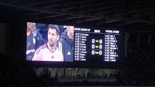 Messi entering the pitch  Inter Miami v Vissel Kobe 2024 [upl. by Bartosch]