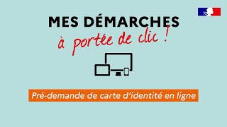 Prédemande de carte didentité en ligne [upl. by Hamford54]