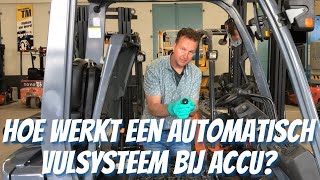 Hoe werkt een automatisch vulsysteem van accu bij heftruck  Hoe werkt een autofil system [upl. by Polash]