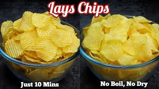 How to Make Instant Crispy Potato Chips at Home in Just 10 Minutes  Lays Chips Recipe [upl. by Thomasina]