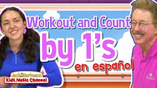 WORKOUT and COUNT by 1s en ESPAÑOL  Jack Hartmann [upl. by Aivlis]