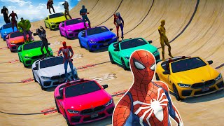 Novos Desafio e Heróis com Carros Jet Ski Aeronave New Challenge and Sounds SPIDERMAN mod GTA 5 [upl. by Greenwald468]