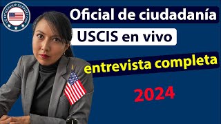 2024 Examen de Ciudadanía Americana  OFFICIAL USCIS Interview SPANISH [upl. by Laidlaw]