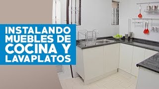 Cómo instalar muebles de cocina y lavaplatos [upl. by Elrae]