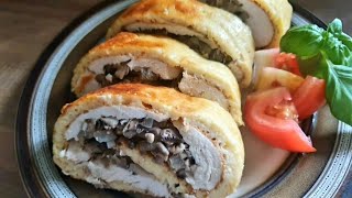 CHEESE ROULADE With CHICKEN And MUSHROOMS [upl. by Annawit517]